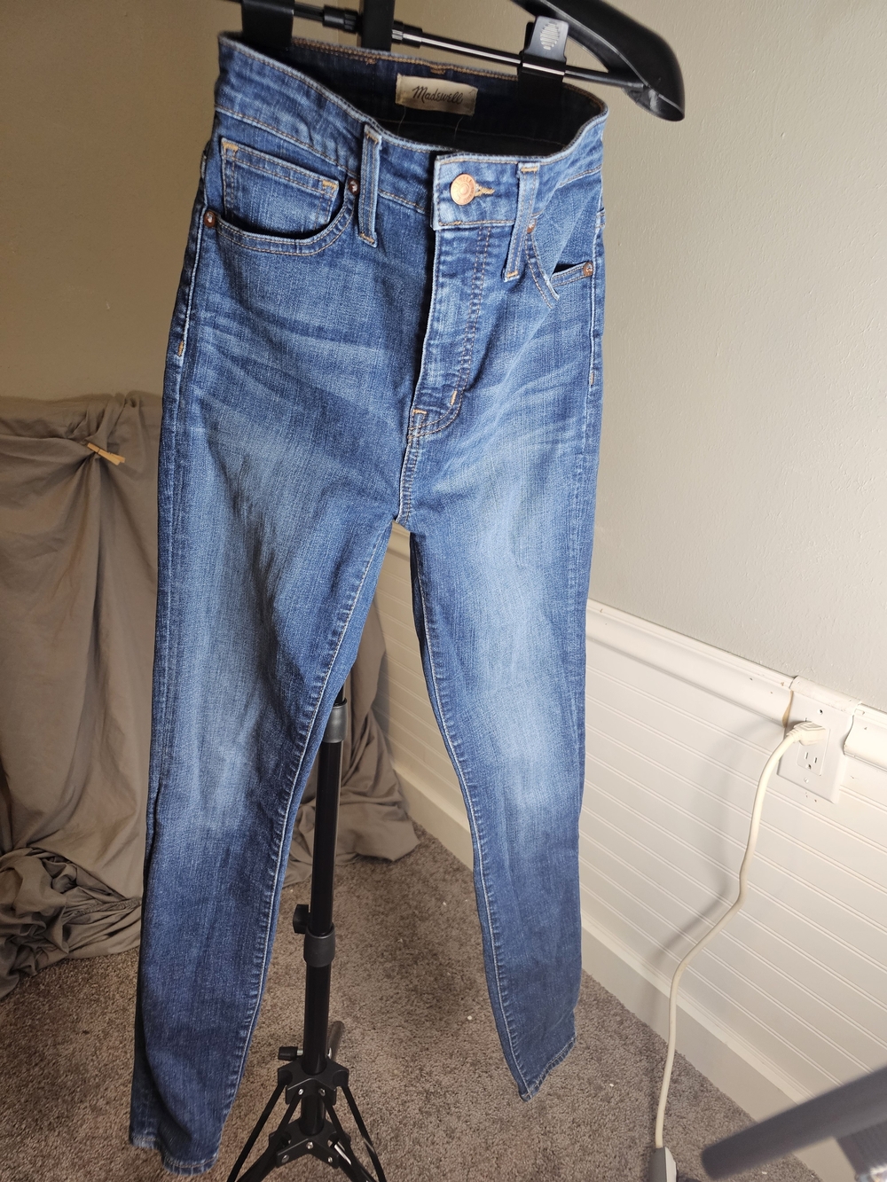 Madewell Women's Curvy High Rise Skinny  Blue Jeans Size 25
